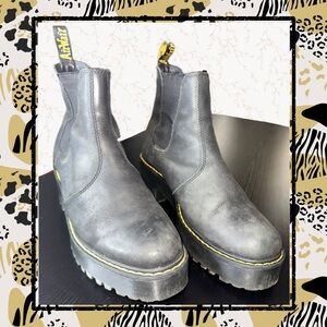 Dr. Martens Black Platform Chelsea Boots US 10 | Chunky Lug Sole AirWair